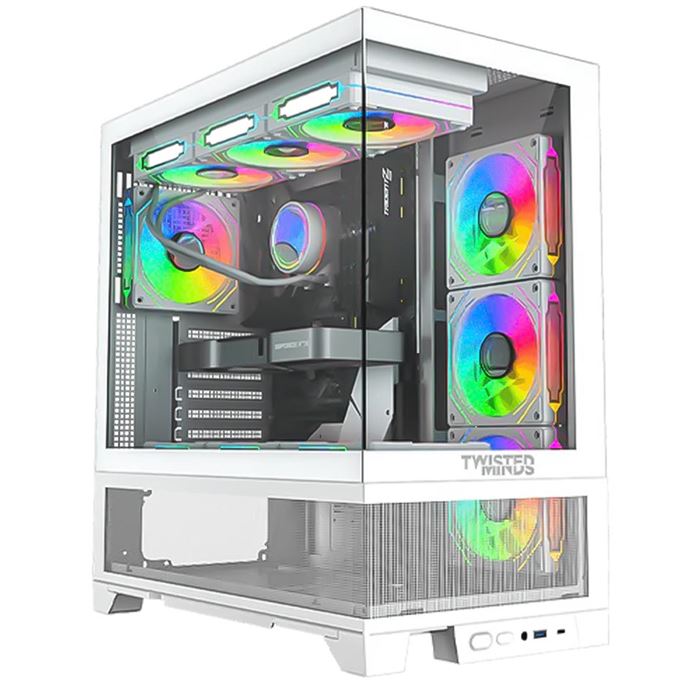 twisted minds phantek 07 white mid tower gaming computer case