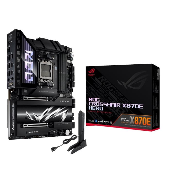 asus rog crosshair x870e hero ddr5 am5 atx motherboard