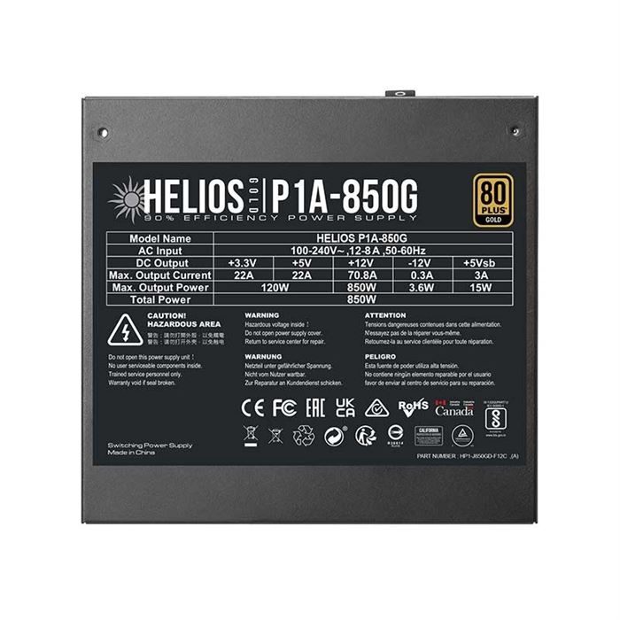 پاور فول ماژولار گیم دیاس Helios P1A 850G -gallery-6 - https://www.dostell.com/