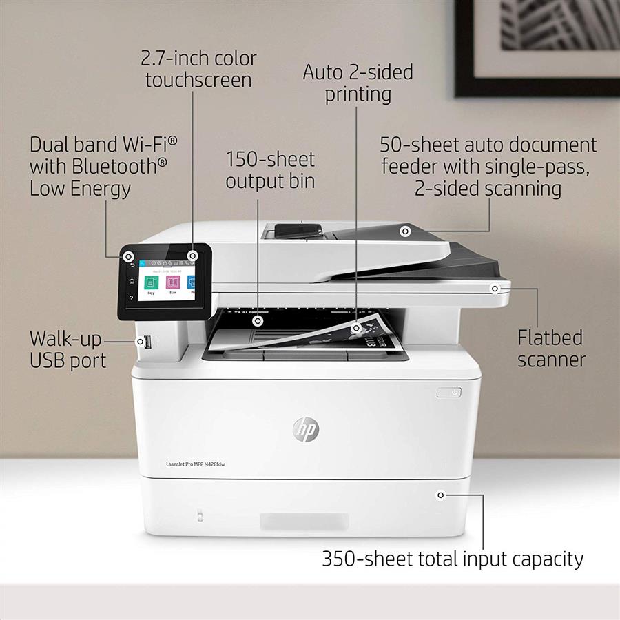 پرینتر چندکاره لیزری اچ پی مدل LaserJet Pro MFP M428fdw -gallery-4 - https://www.dostell.com/