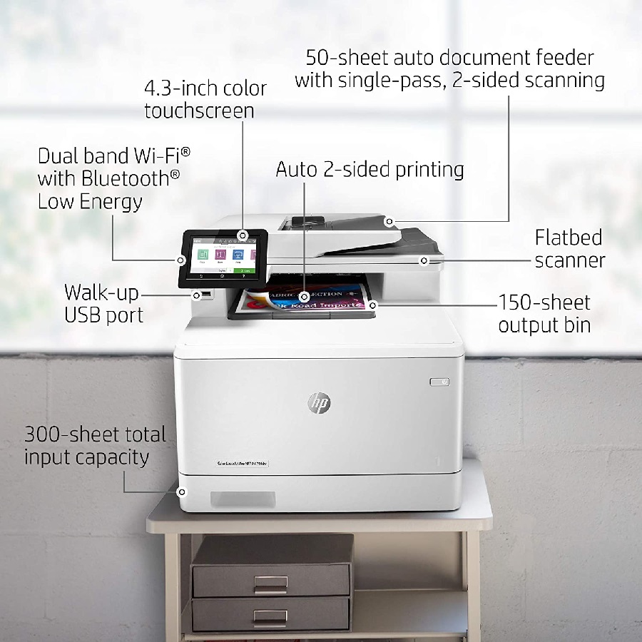 پرینتر لیزری رنگی اچ پی مدل LaserJet Pro MFP M479fdw -gallery-2 - https://www.dostell.com/