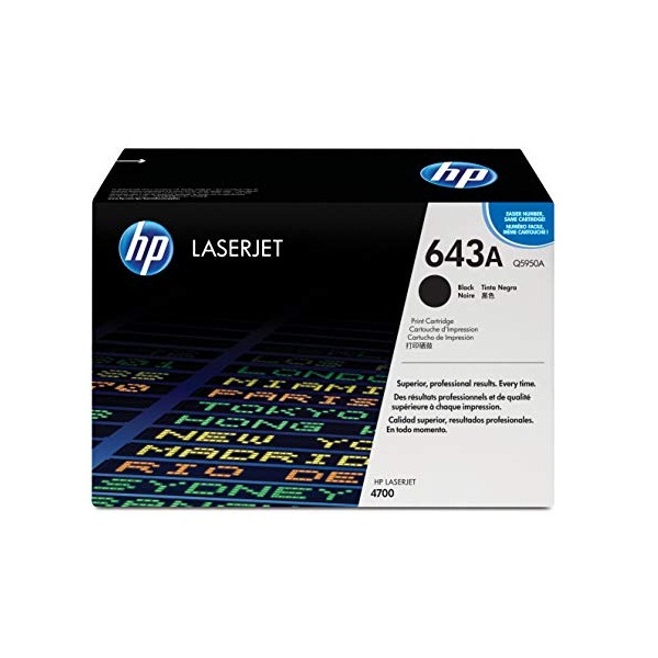 q5950a 643a 4700 black laserjet toner cartridge