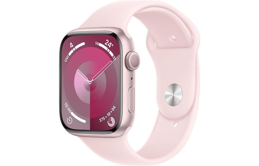 ساعت هوشمند اپل سری 9 بند Pink Aluminium Case with Pink Sport Band سایز 45 میلی متری -gallery-1 - https://www.dostell.com/