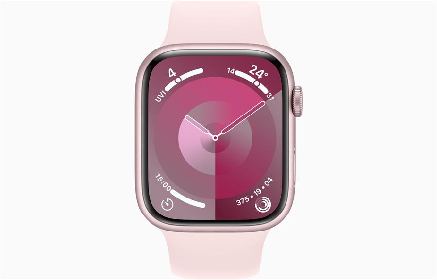 ساعت هوشمند اپل سری 9 بند Pink Aluminium Case with Pink Sport Band سایز 45 میلی متری -gallery-2 - https://www.dostell.com/