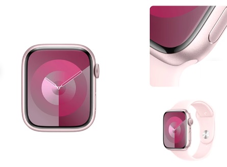 ساعت هوشمند اپل سری 9 بند Pink Aluminium Case with Pink Sport Band سایز 45 میلی متری -gallery-3 - https://www.dostell.com/