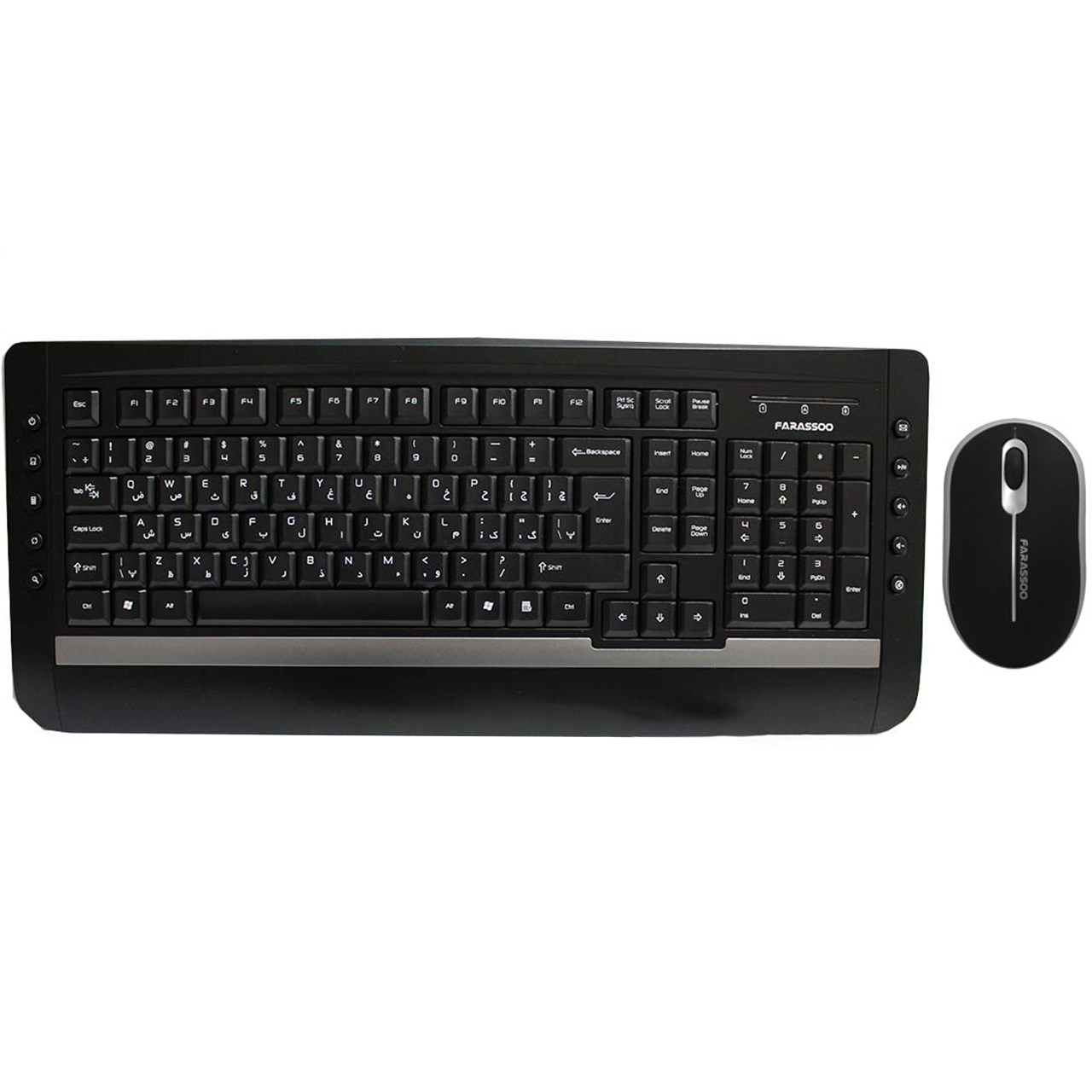 farassoo fcm 6140 keyboard and mouse with persian letters