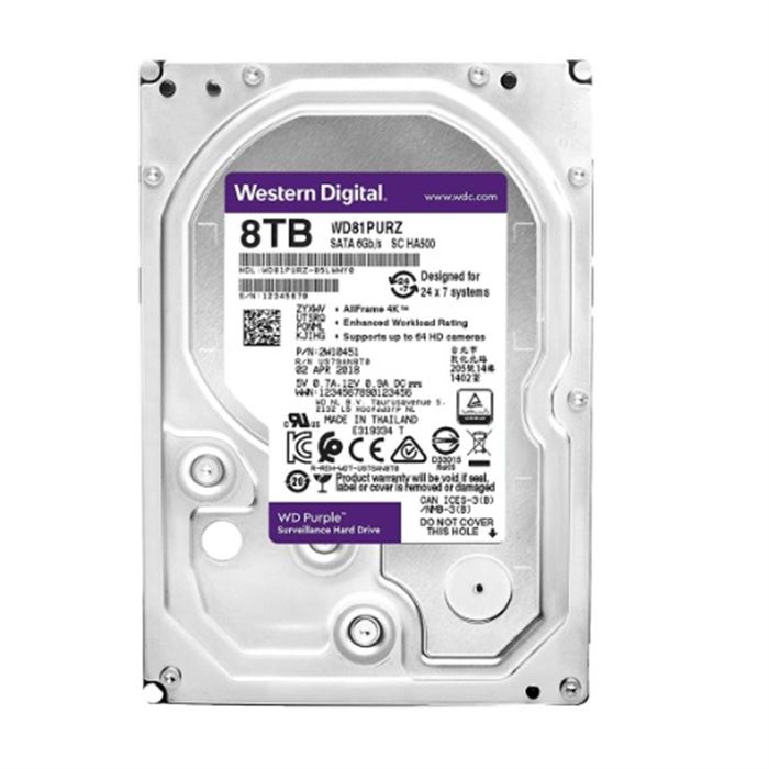 هارددیسک اینترنال وسترن دیجیتال مدل Western Digital Purple ظرفیت 8 ترابایت -gallery-2 - https://www.dostell.com/