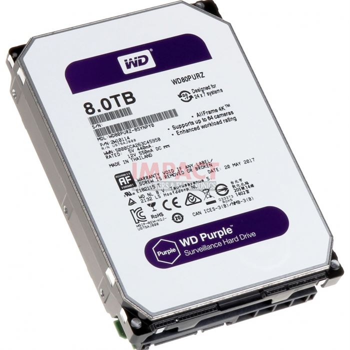 هارددیسک اینترنال وسترن دیجیتال مدل Western Digital Purple ظرفیت 8 ترابایت -gallery-3 - https://www.dostell.com/