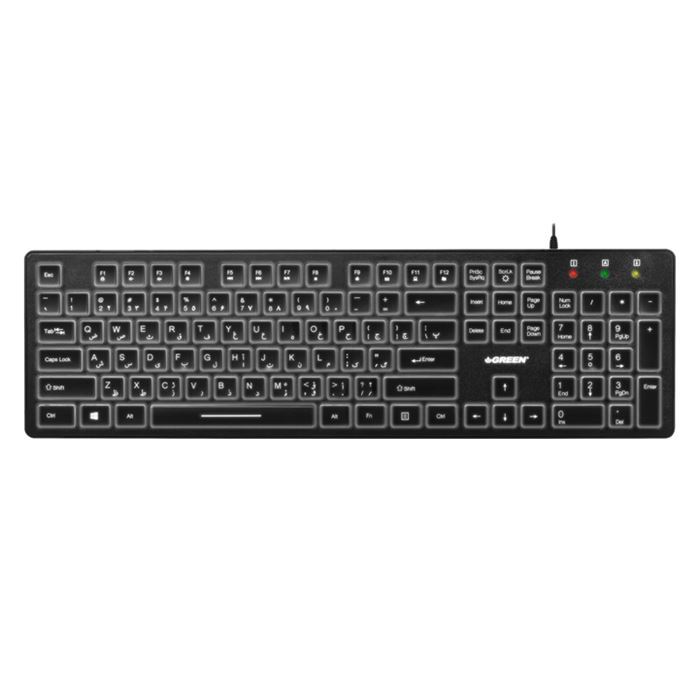 green gk401 slim multimedia keyboard