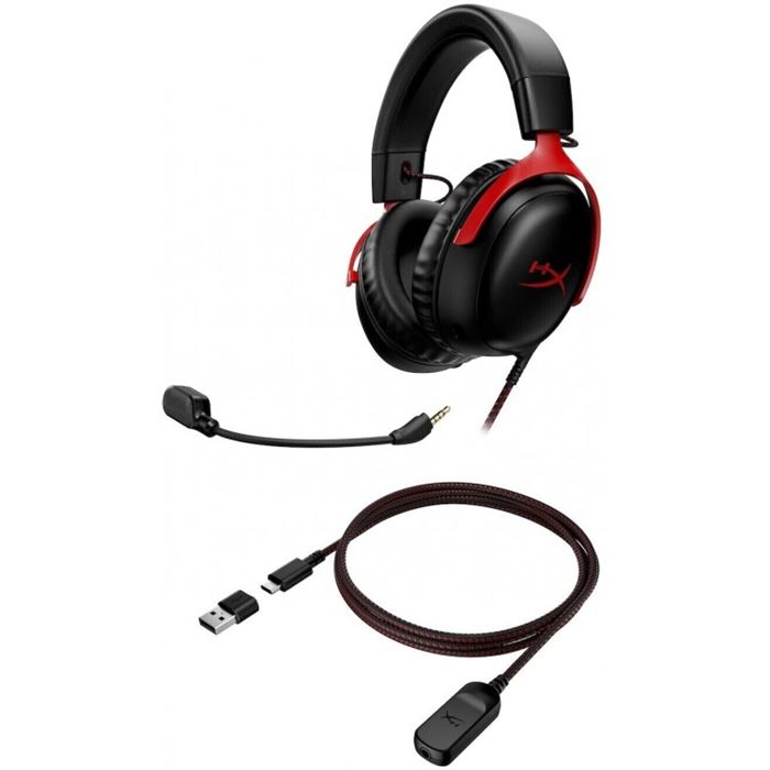 هدست گیمینگ با سیم هایپرایکس HyperX Cloud III Black/Red -gallery-2 - https://www.dostell.com/