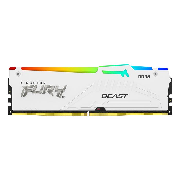 رم کامپیوتر کینگستون سفید مدل DDR5 Fury Beast دو کاناله 5200 مگاهرتز CL36 ظرفیت 64 گیگابایت -gallery-2 - https://www.dostell.com/