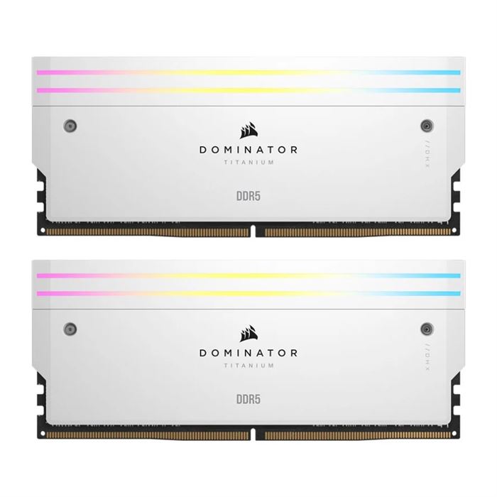 corsair dominator titanium 32gb dual 6600mhz cl32 white desktop ram 1