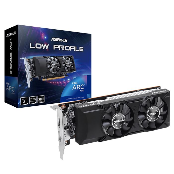 asrock intel arc a310 low profile 4gb graphics card